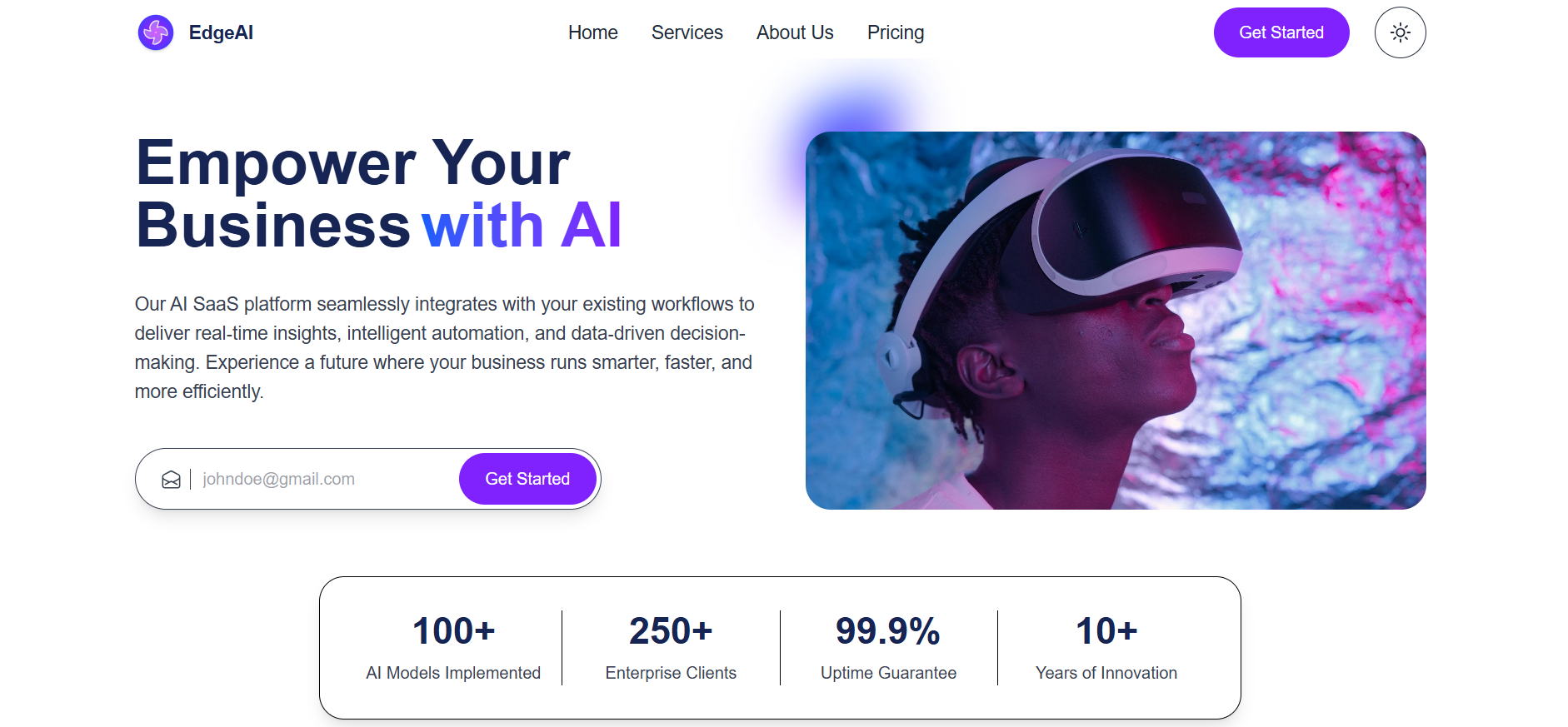 AI SaaS — דף נחיתה